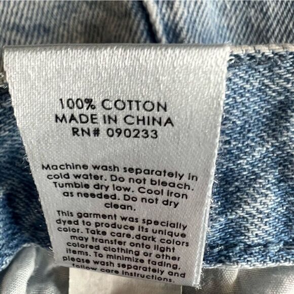 PacSun vintage high rise two tone denim jean shorts size 26 - Picture 11 of 14